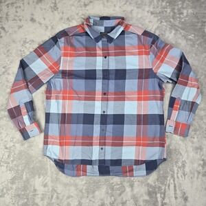 Pendleton Women's‎ Plaid Madras 100% Cotton Button Up LS Shirt Sz Large